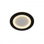 Ringo - Matt Black & White CCT Flush with Remote Control ∅ 25 cm