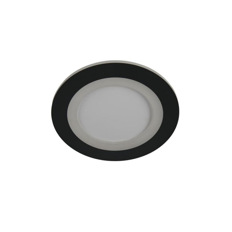 Searchlight-44712BK - Ringo - Matt Black & White CCT Flush with Remote Control ∅ 25 cm