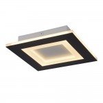 Ringo - Matt Black & White CCT Flush with Remote Control 39 cm