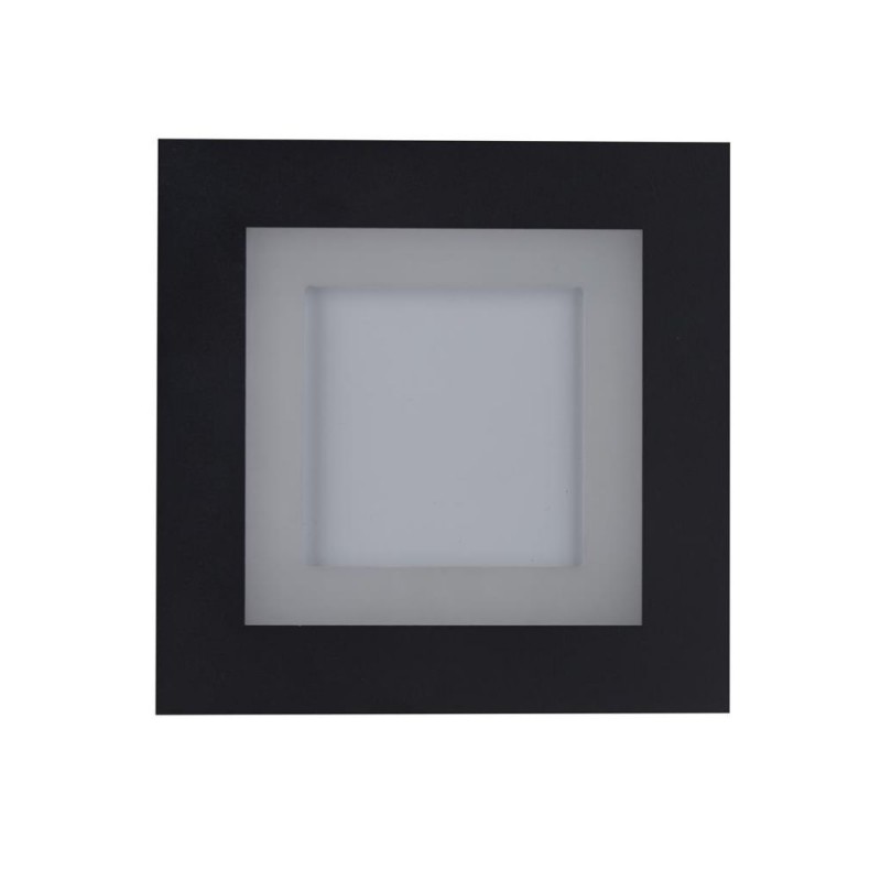 Searchlight-44715BK - Ringo - Matt Black & White CCT Flush with Remote Control 39 cm