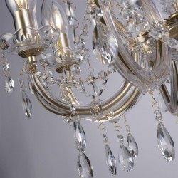 Utah - Gold 8 Light Chandelier with Crystal IP65 Utah - Gold 8 Light Chandelier with Crystal IP65