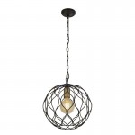 Finesse - Matt Black and Gold Single Globe Pendant Finesse - Matt Black and Gold Single Globe Pendant