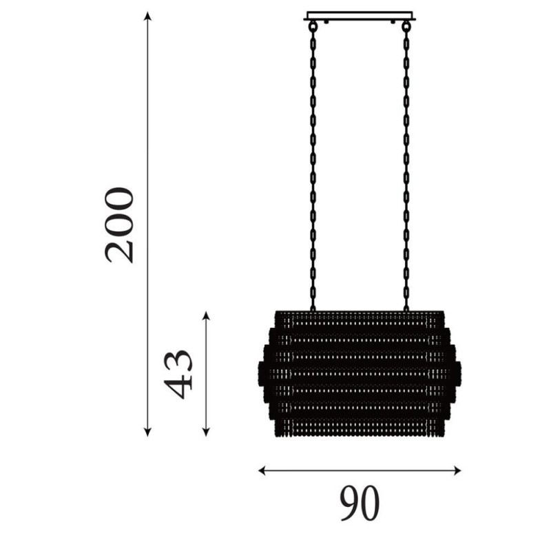 Searchlight-4512-12CC - Rene - Chrome 12 Light over Island Fitting with Crystal
