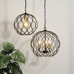 Finesse - Matt Black and Gold 3 Light Globe Pendant Finesse - Matt Black and Gold 3 Light Globe Pendant