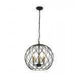 Finesse - Matt Black and Gold 3 Light Globe Pendant Finesse - Matt Black and Gold 3 Light Globe Pendant