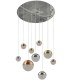 Searchlight-4519-9 - Planets - Multicolored 9 Light LED Cluster Pendant with Crystal