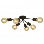 Dance - Black 6 Light Semi Flush Dance - Black 6 Light Semi Flush