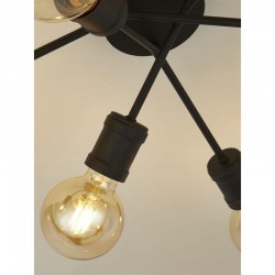Dance - Black 6 Light Semi Flush