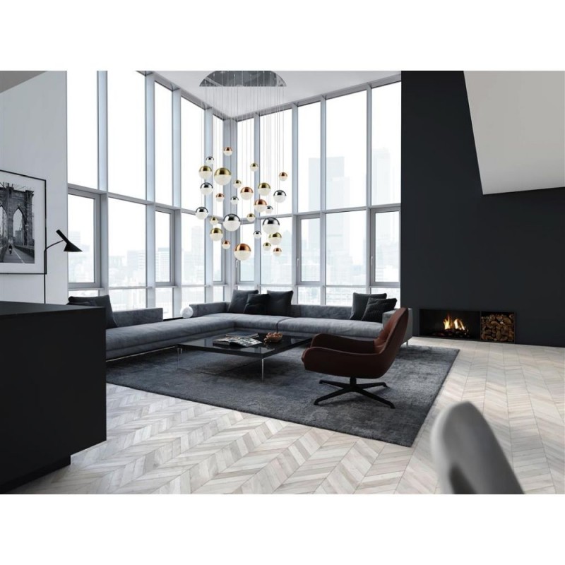 Searchlight-4527-27 - Planets - Multicoloured 27 Light LED Cluster Pendant with Crystal