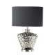 Searchlight-4552CC - Network - Decorative Chrome Table Lamp with Black Shade
