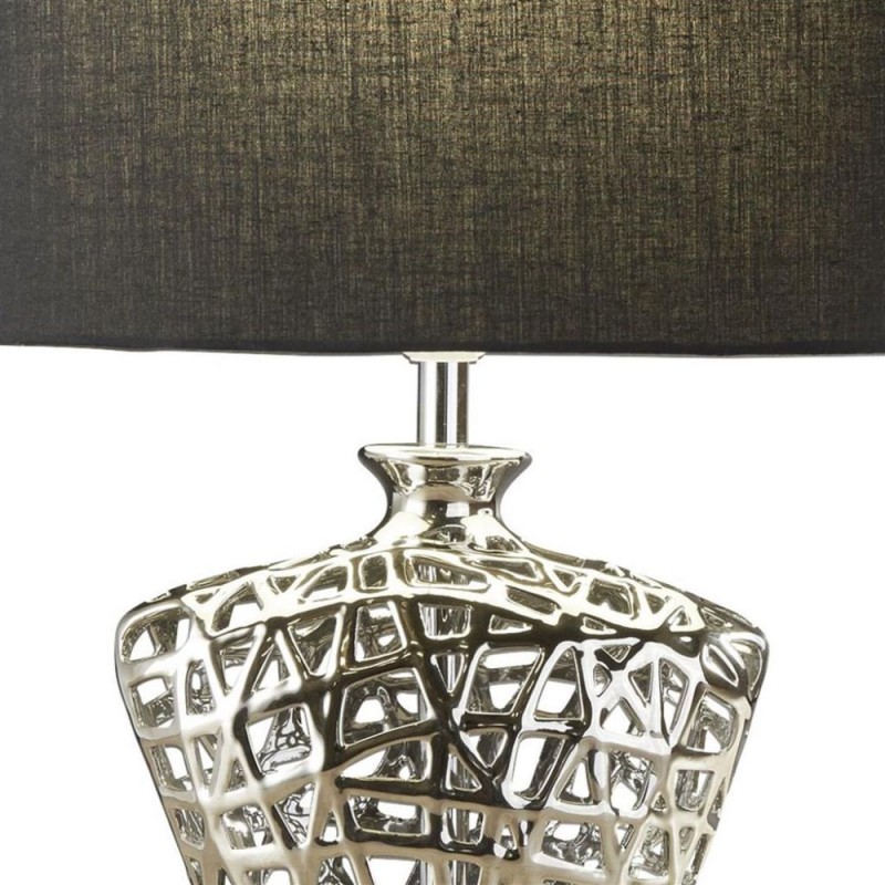 Searchlight-4552CC - Network - Decorative Chrome Table Lamp with Black Shade