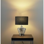 Network - Decorative Chrome Table Lamp with Black Shade