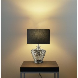 Network - Decorative Chrome Table Lamp with Black Shade