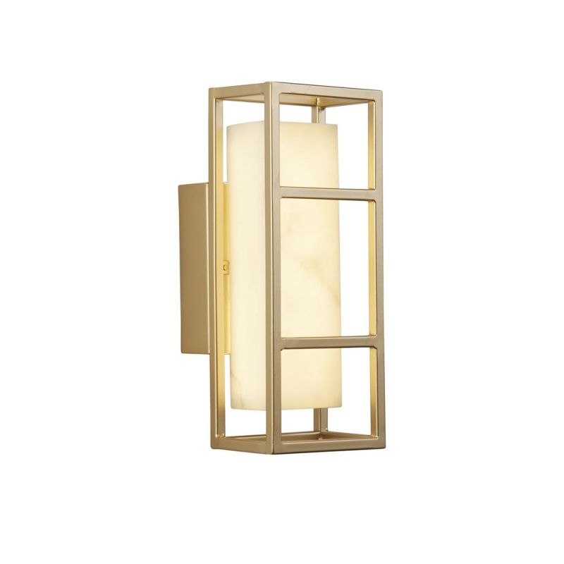 Searchlight-45910GO - Mirage - Gold LED Wall Lamp with Marbleised Resin IP44