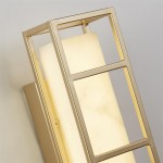 Mirage - Gold LED Wall Lamp with Marbleised Resin IP44