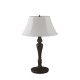 Searchlight-46091WH - Emily - Bronze & Black 2 Light Table Lamp with White Linen Shade