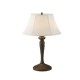 Searchlight-46092WH - Amy - Bronze & Black 2 Light Table Lamp with White Linen Shade