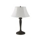 Searchlight-46092WH - Amy - Bronze & Black 2 Light Table Lamp with White Linen Shade