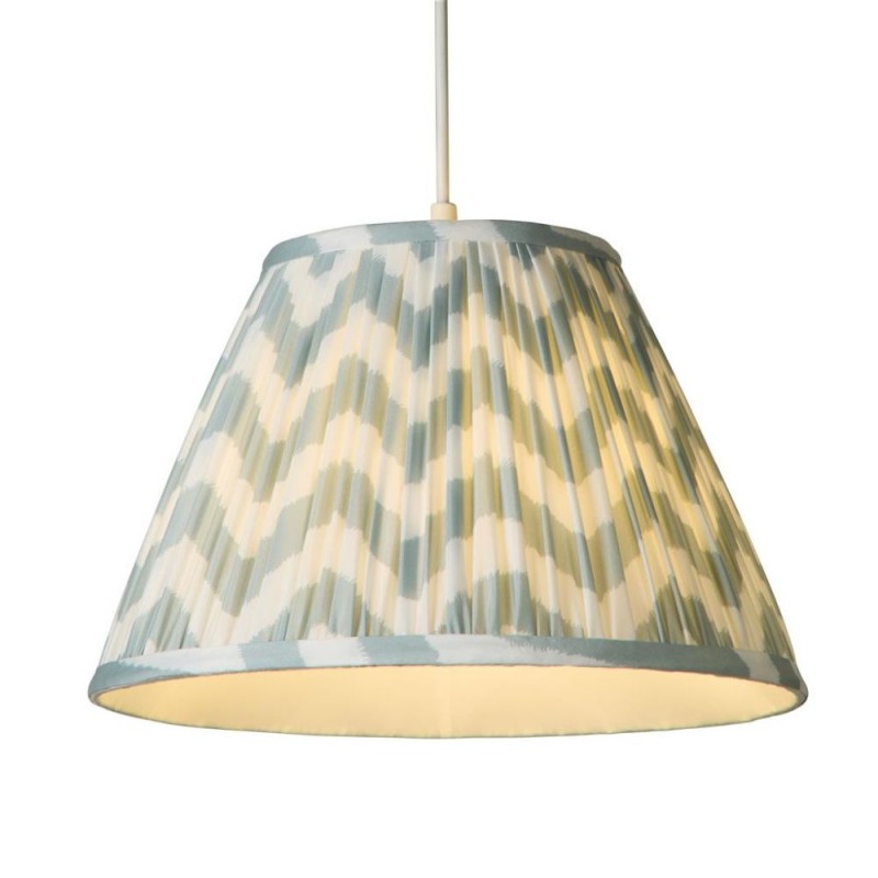 Searchlight-46103 - Flynn - Shade Only - 30 cm Green & Beige Shade