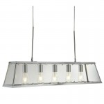 Voyager - 5 Light Chrome & Glass Lantern Bar Voyager - 5 Light Chrome & Glass Lantern Bar