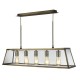 Searchlight-4614-5AB - Voyager - Antique Brass & Glass 5 Light over Island Fitting