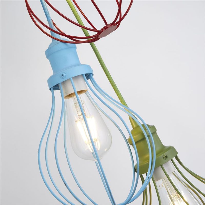 Ceiling Lights - Novelty - Red, Blue, Green 3 Light Kids Cluster Searchlight-4683-3 - Novelty - Red, Blue, Green 3 Light Kids Cluster