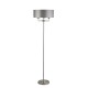 Table & Floor Lamp - Knightsbridge - Silver Silk Shade & Satin Silver 3 Light Floor Lamp Searchlight-4789SS - Knightsbridge - Silver Silk Shade & Satin Silver 3 Light Floor Lamp