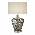 Network - Decorative Chrome Table Lamp with White Shade