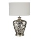 Searchlight-4852CC - Network - Decorative Chrome Table Lamp with White Shade