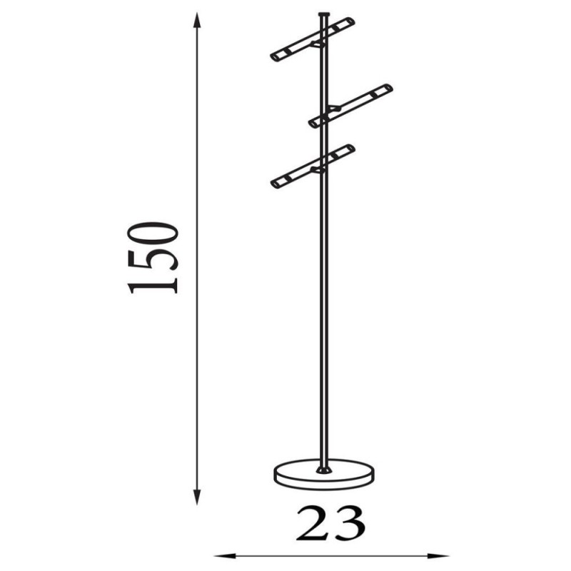 Searchlight-4869BK - Wands - Matt Black LED 6 Light Floor Lamp