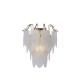 Searchlight-48910-1SB - Feather - Satin Brass Wall Lamp with Frosted Feather Glass