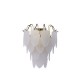 Searchlight-48910-1SB - Feather - Satin Brass Wall Lamp with Frosted Feather Glass