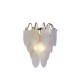 Searchlight-48910-1SB - Feather - Satin Brass Wall Lamp with Frosted Feather Glass