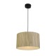 Searchlight-49711BK - Meadow - Black Pendant with Natural Grass Shade