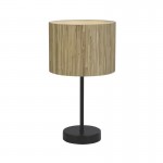 Meadow - Black Table Lamp with Natural Grass Shade