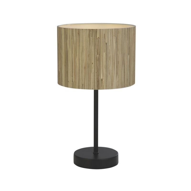 Searchlight-49712BK - Meadow - Black Table Lamp with Natural Grass Shade