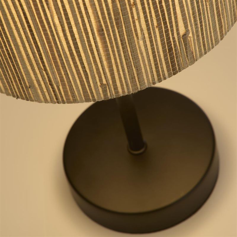 Searchlight-49712BK - Meadow - Black Table Lamp with Natural Grass Shade