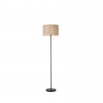 Meadow - Black Floor Lamp with Natural Grass Shade
