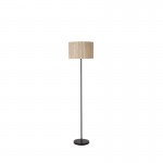 Meadow - Black Floor Lamp with Natural Grass Shade