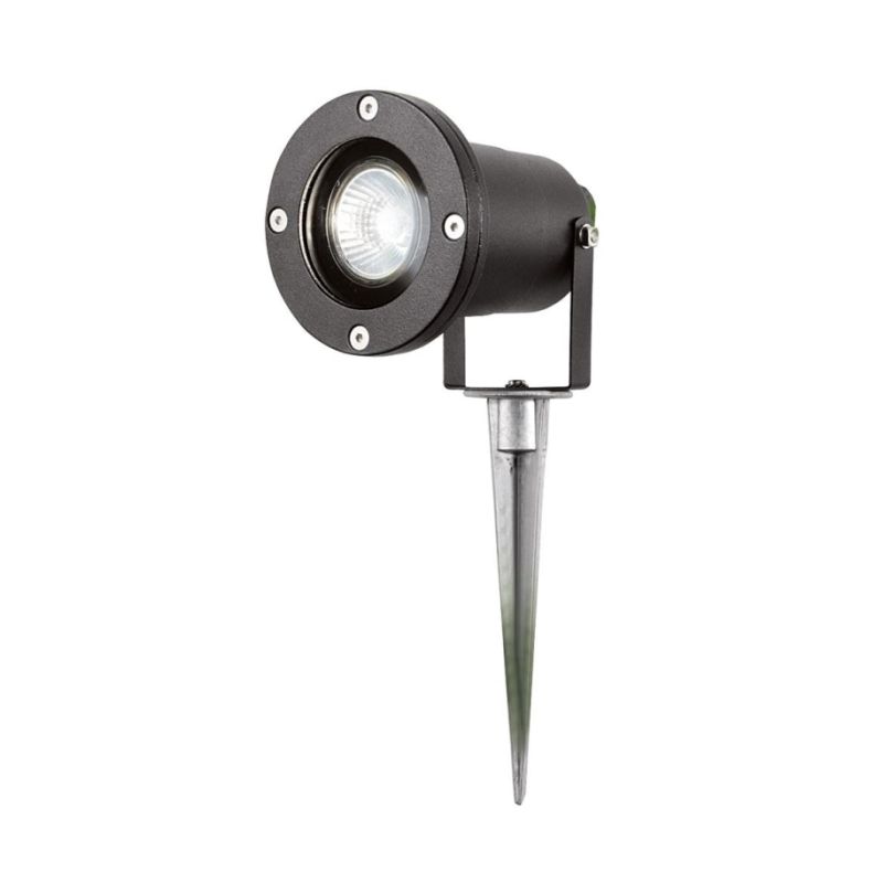 Searchlight-5001BK - Spikey - Outdoor Black & Clear Glass Spike Spots