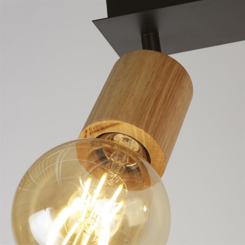 Searchlight-50211-2NA - Spinny - Wood & Black 2 Spotlights