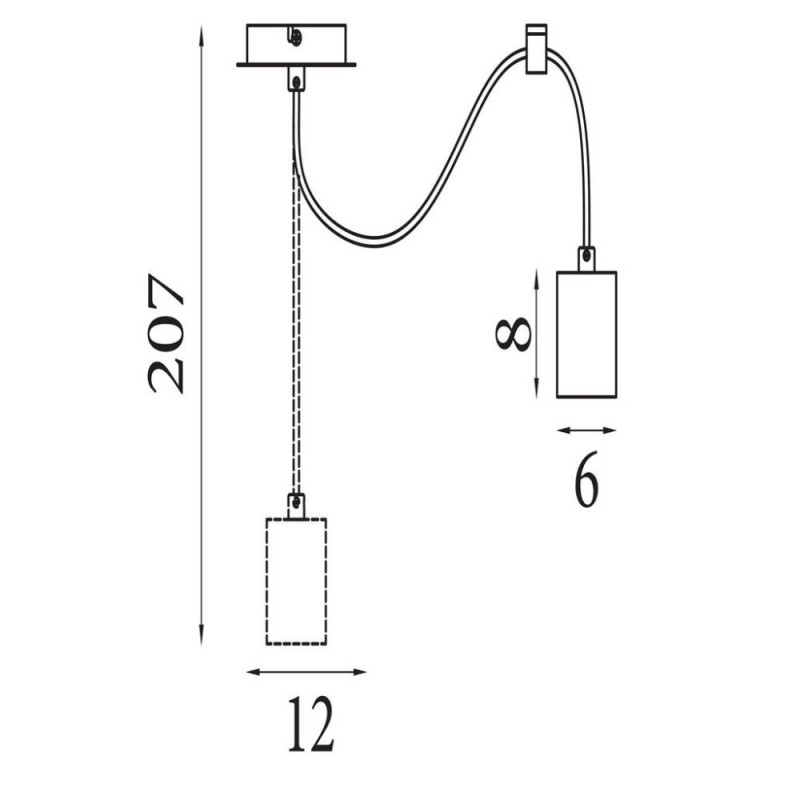 Searchlight-50212-1NA - Spinny - Wood & Black Pendant