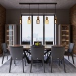 Spinny - Wood & Black 5 Light over Island Fitting