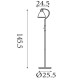 Searchlight-5026SN - Adjustable - Satin Nickel Floor Lamp