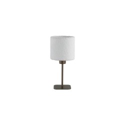 Chelsea - Latte Table Lamp with White Plush Shade