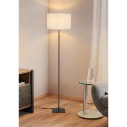 Chelsea - Latte Floor Lamp with White Plush Shade
