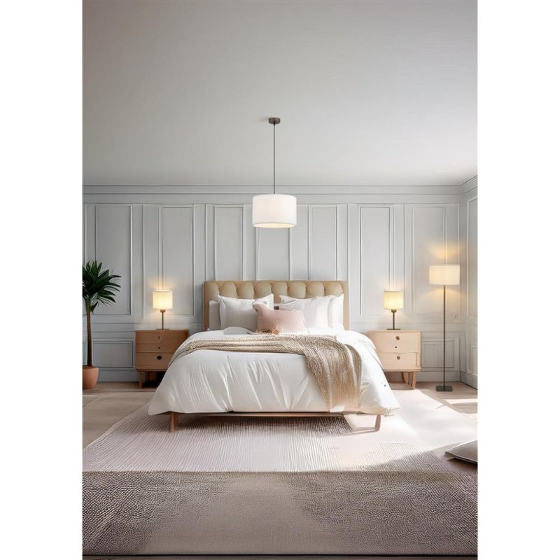 Searchlight-50503LT - Chelsea - Latte Pendant with White Plush Shade
