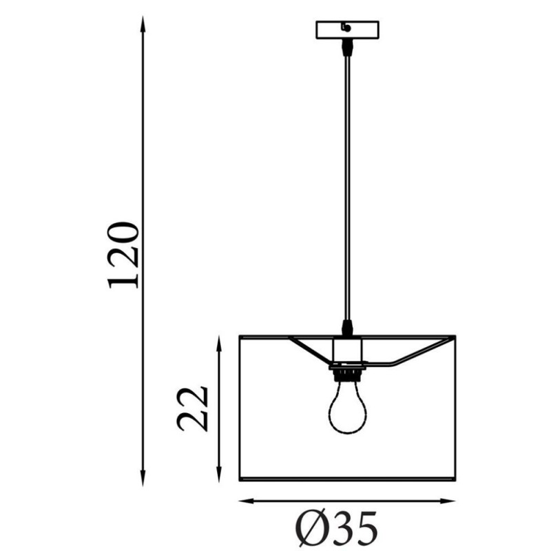 Searchlight-50503LT - Chelsea - Latte Pendant with White Plush Shade