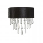 Glamour - Black Velvet 2 Light Wall Lamp with Crystal Glamour - Black Velvet 2 Light Wall Lamp with Crystal