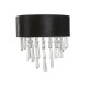 Searchlight-50818-2BK - Glamour - Black Velvet 2 Light Wall Lamp with Crystal